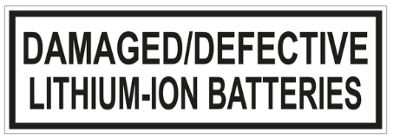 Damageddefective lithium ion batteries